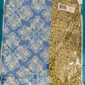 Floral Blue and Yellow Throw Blanket